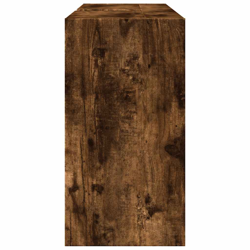 Smoked Oak Sink Cabinet, 90x29x55 cm - Engineered Wood Storage