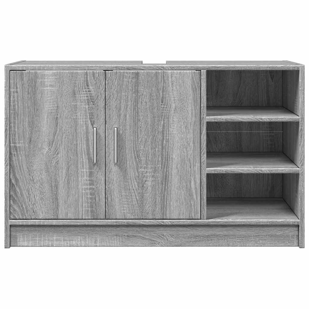 Grey Sonoma Sink Cabinet 90x29x55 cm | Engineered Wood