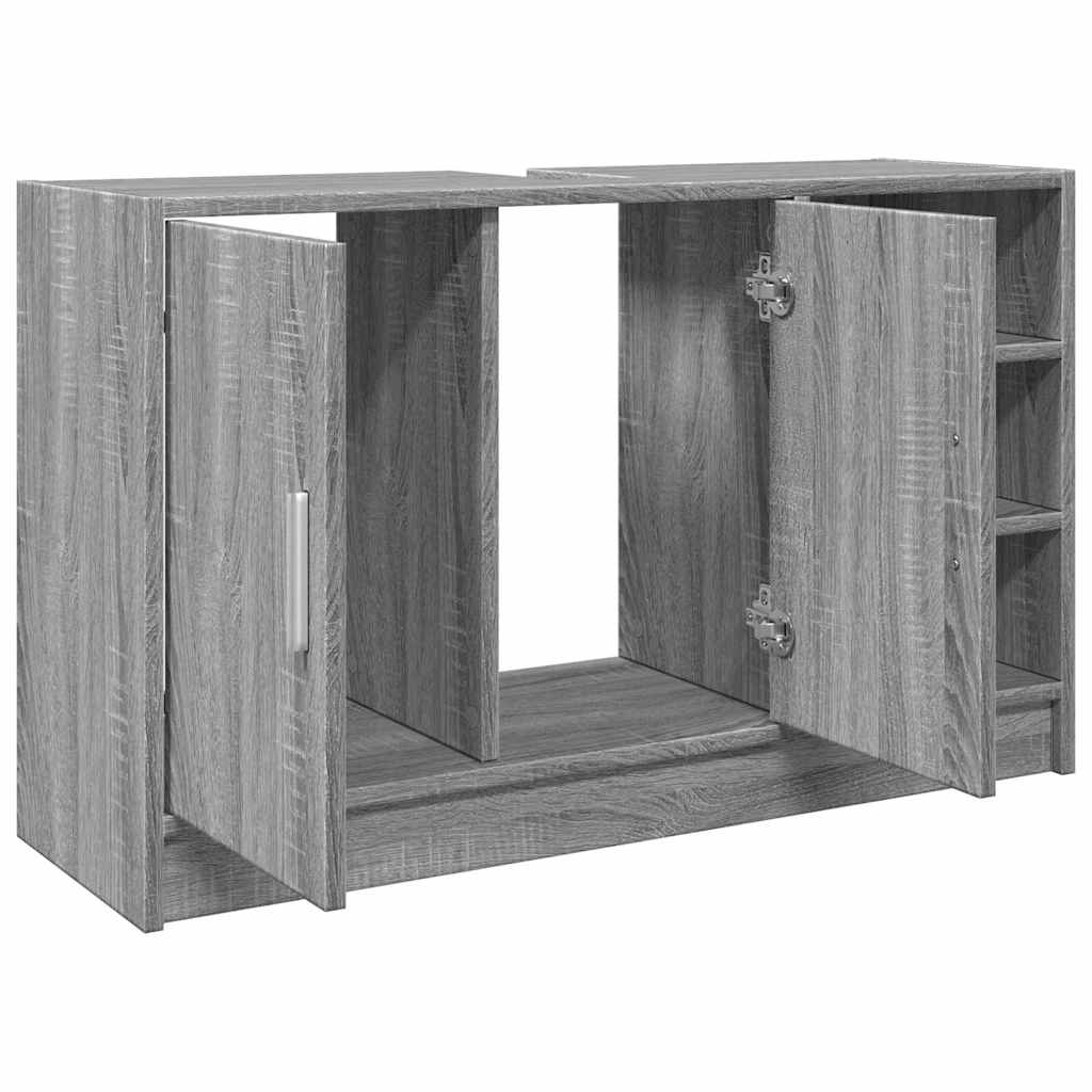 Grey Sonoma Sink Cabinet 90x29x55 cm | Engineered Wood
