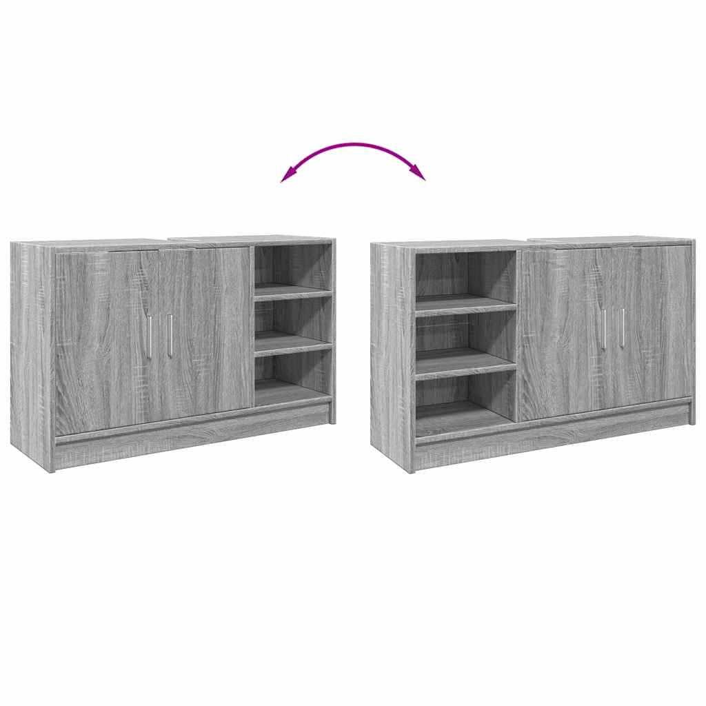 Grey Sonoma Sink Cabinet 90x29x55 cm | Engineered Wood