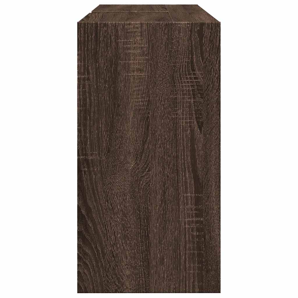 Brown Oak Sink Cabinet - Engineered Wood, 90x29x55 cm
