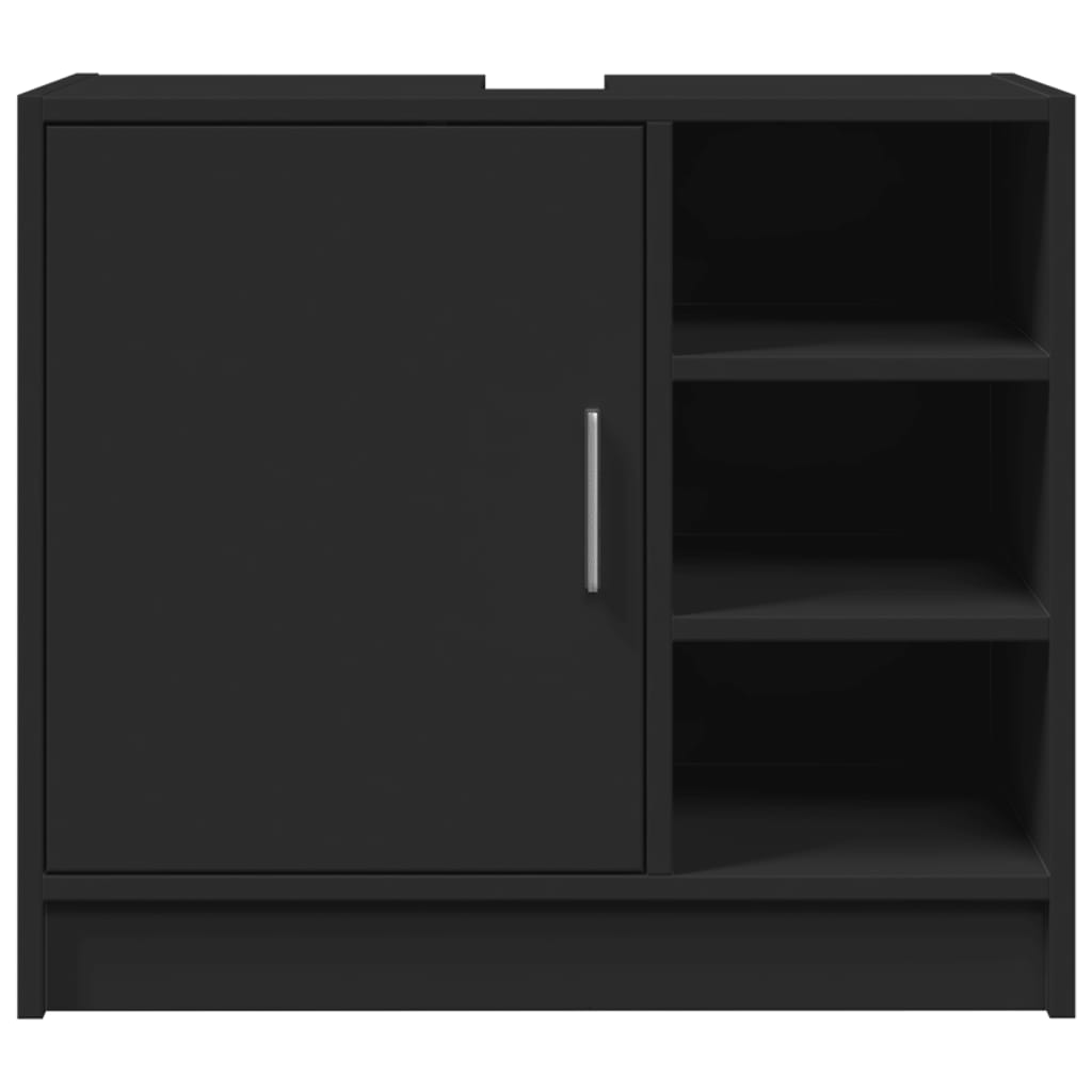 Black Engineered Wood Sink Cabinet 63x29x55 cm - Modern Design