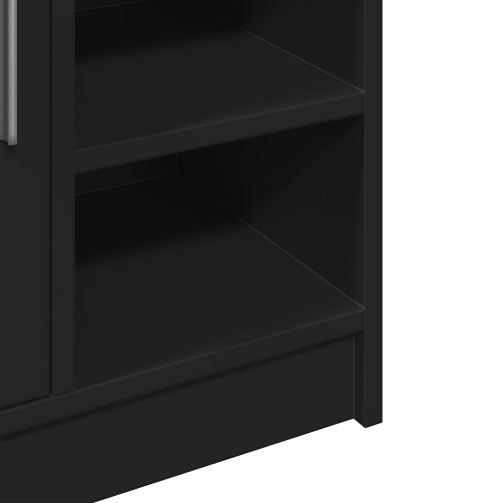 Black Engineered Wood Sink Cabinet 63x29x55 cm - Modern Design