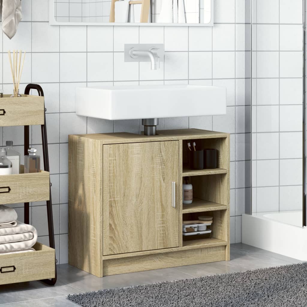 Compact Sink Cabinet Sonoma Oak 63x29x55 cm - Engineered Wood