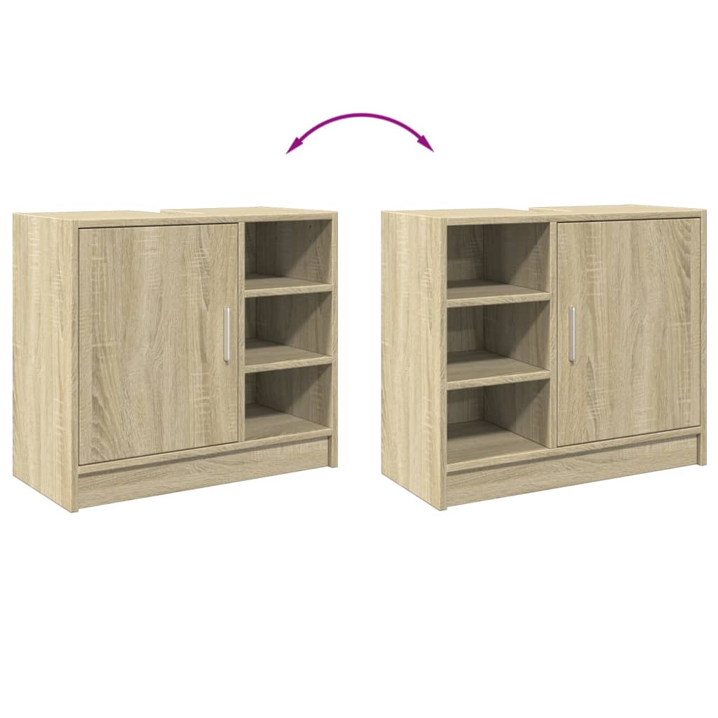 Compact Sink Cabinet Sonoma Oak 63x29x55 cm - Engineered Wood