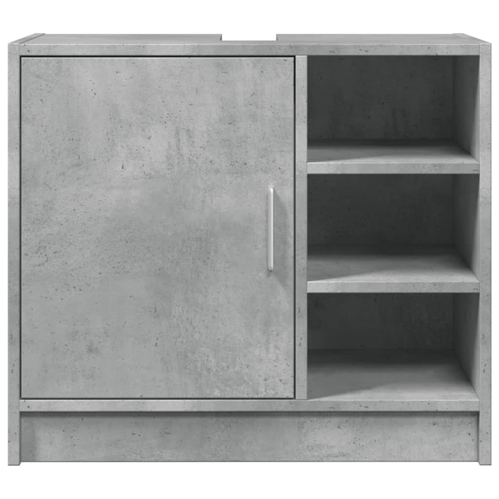 Concrete Grey Engineered Wood Sink Cabinet 63x29x55 cm