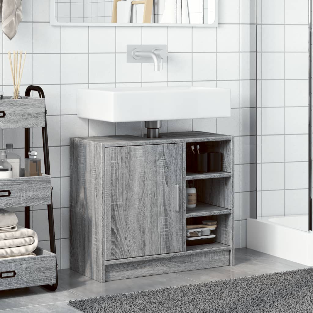 Grey Sonoma Sink Cabinet 63x29x55 cm - Engineered Wood