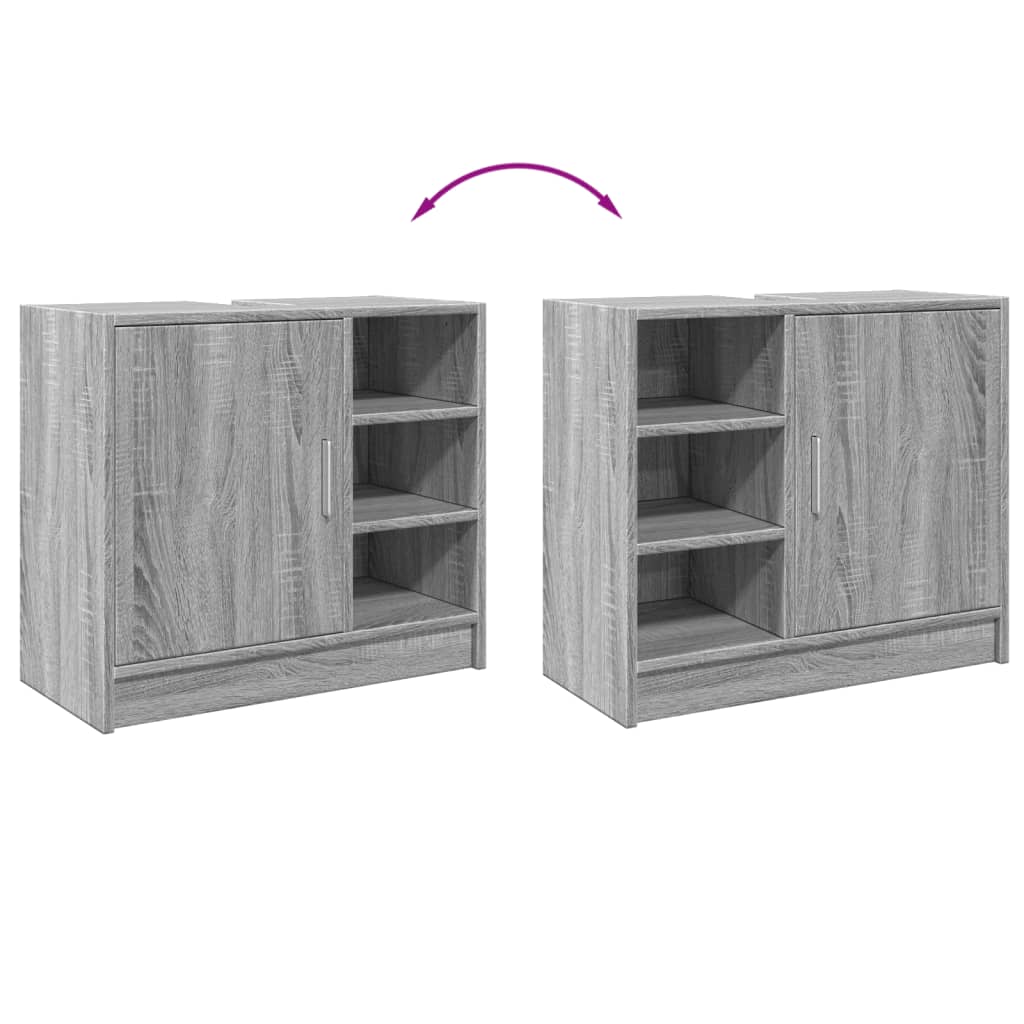 Grey Sonoma Sink Cabinet 63x29x55 cm - Engineered Wood