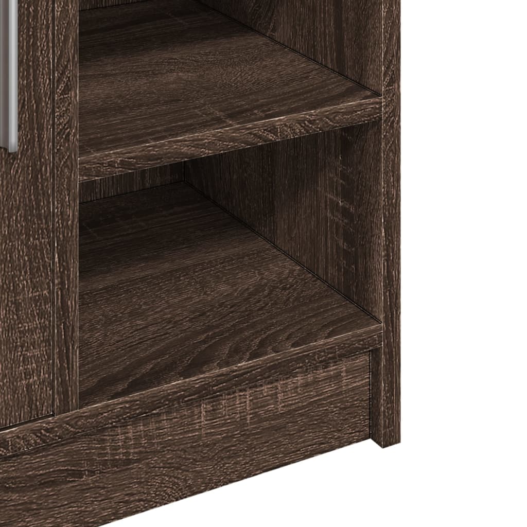 Brown Oak Sink Cabinet - 63x29x55 cm | Engineered Wood