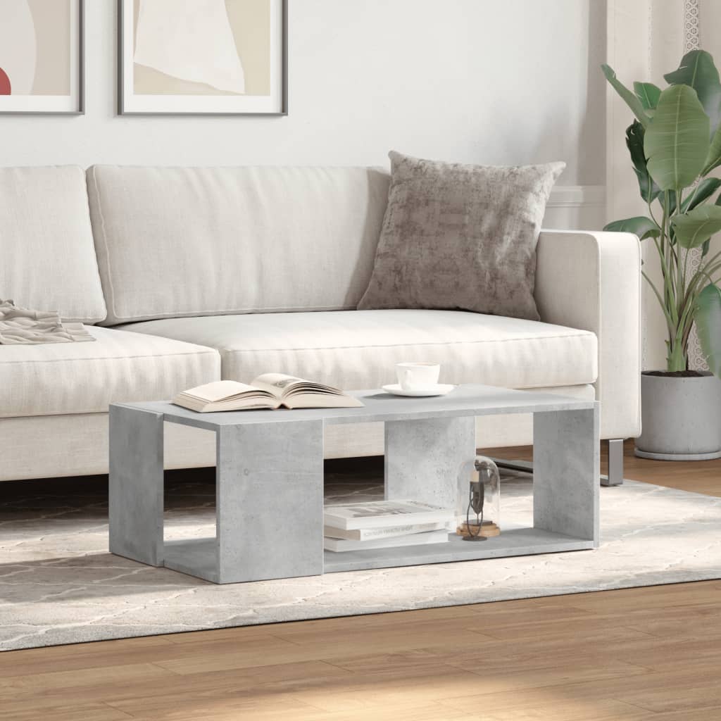 Coffee Table Concrete Grey 89.5x48x30 cm Engineered Wood