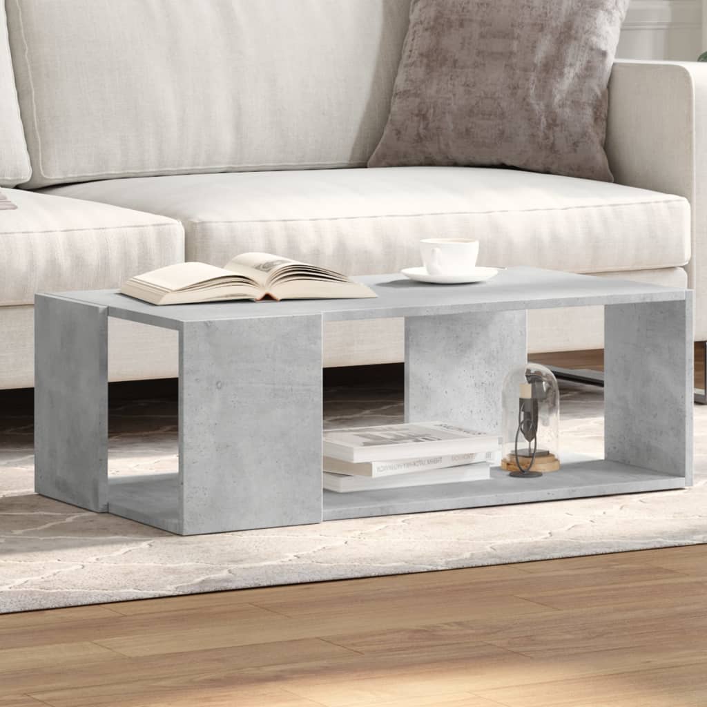 Coffee Table Concrete Grey 89.5x48x30 cm Engineered Wood