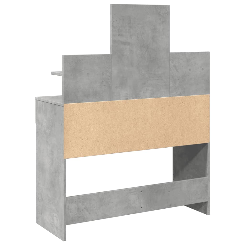 Modern LED Dressing Table, Concrete Grey 100x40x130 cm