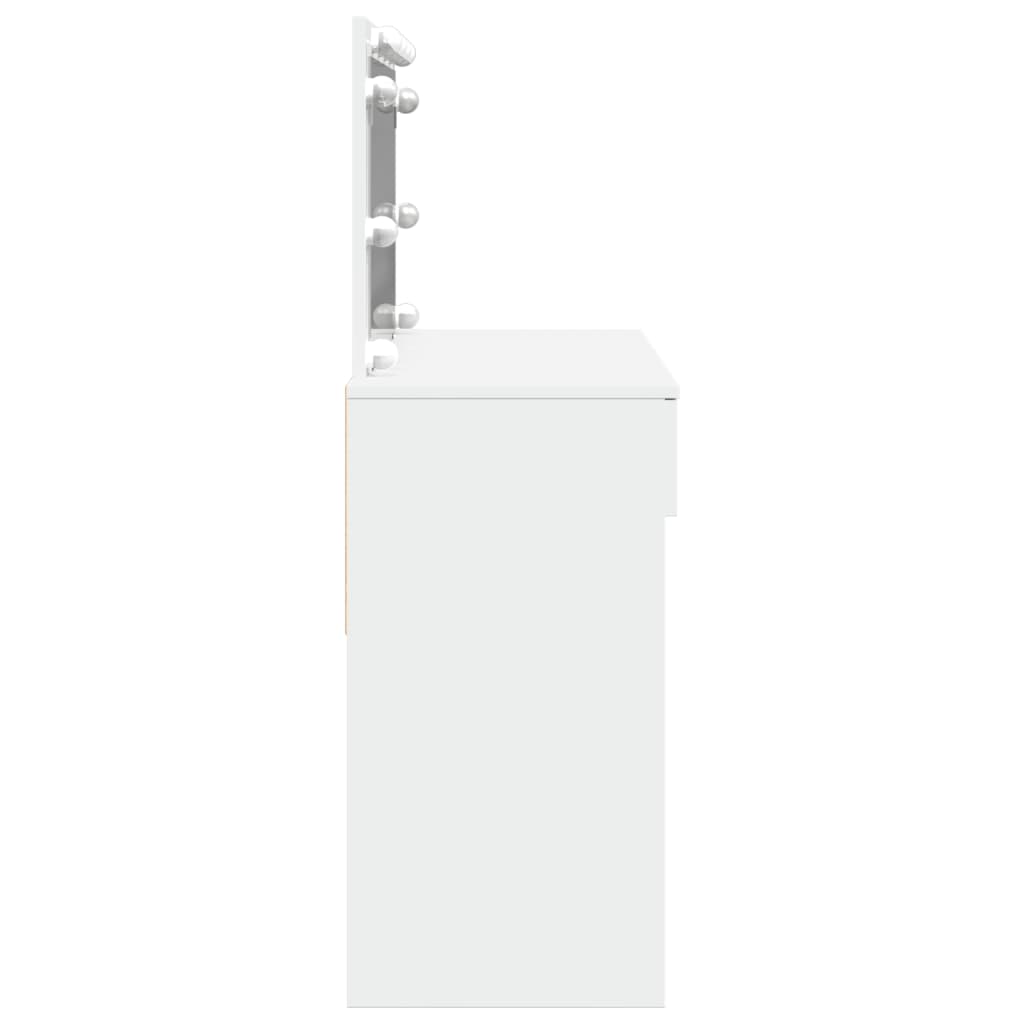 White LED Dressing Table 100x40x120 cm - Sleek & Modern Design