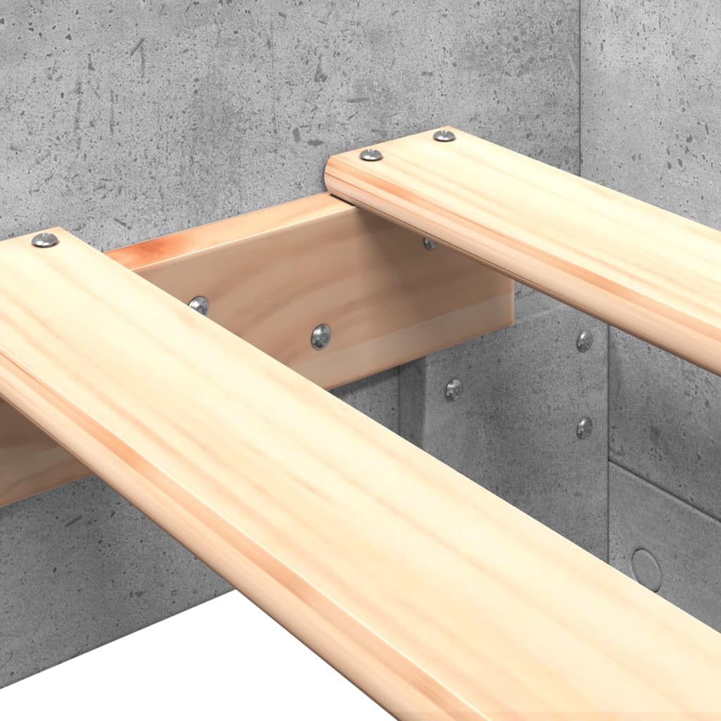 Concrete Grey Single Bed Frame 90x190 cm - Engineered Wood