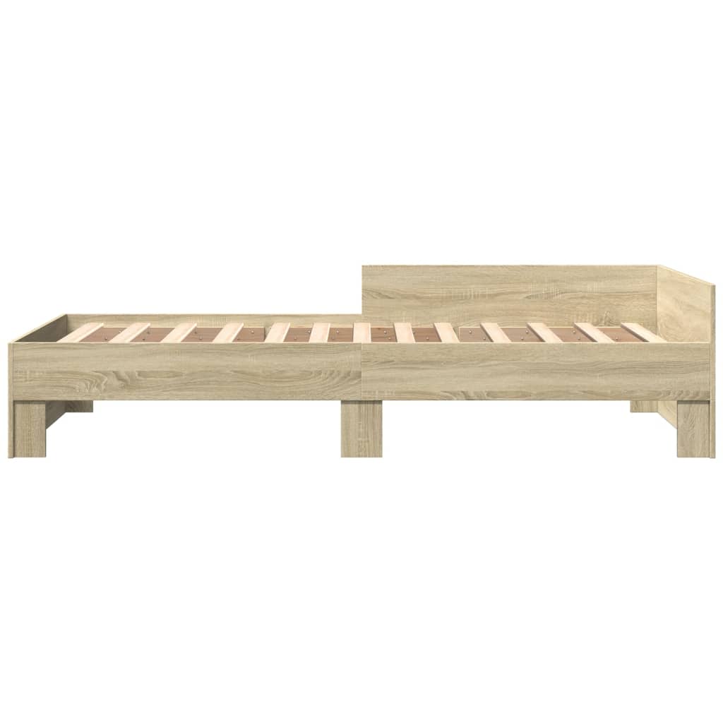Sonoma Oak Bed Frame 75x190cm Small Single Engineered Wood