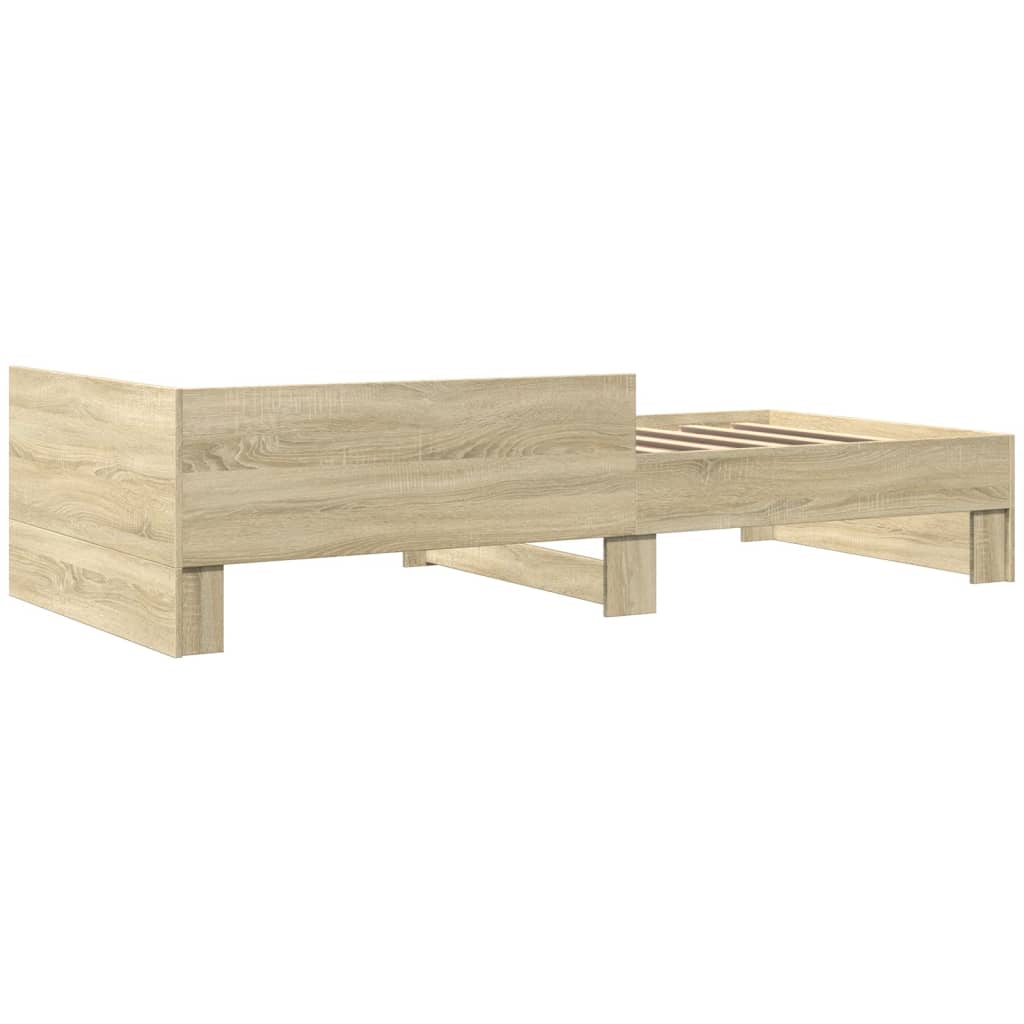 Sonoma Oak Bed Frame 75x190cm Small Single Engineered Wood