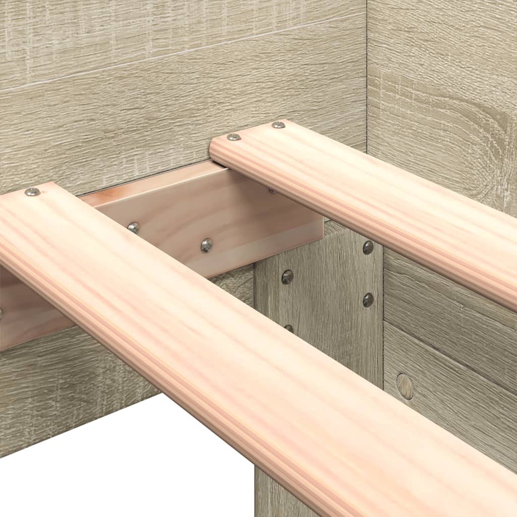 Sonoma Oak Bed Frame 75x190cm Small Single Engineered Wood