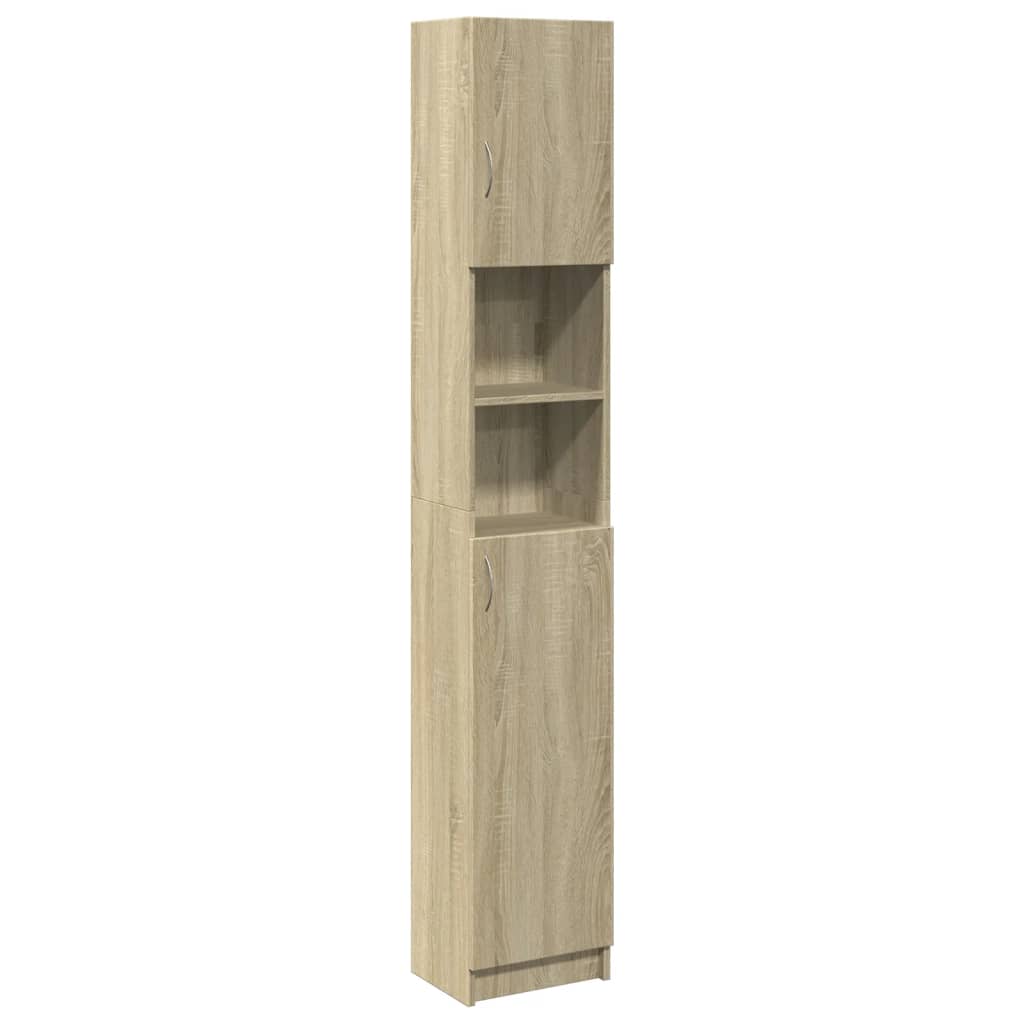 Sonoma Oak Bathroom Cabinet 32x25.5x190 cm - Engineered Wood