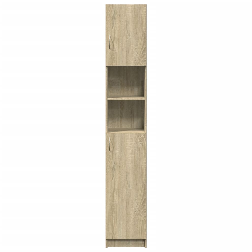 Sonoma Oak Bathroom Cabinet 32x25.5x190 cm - Engineered Wood