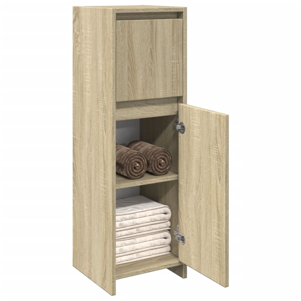 Sonoma Oak Bathroom Cabinet 30x30x95 cm - Engineered Wood