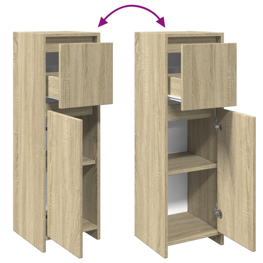 Sonoma Oak Bathroom Cabinet 30x30x95 cm - Engineered Wood