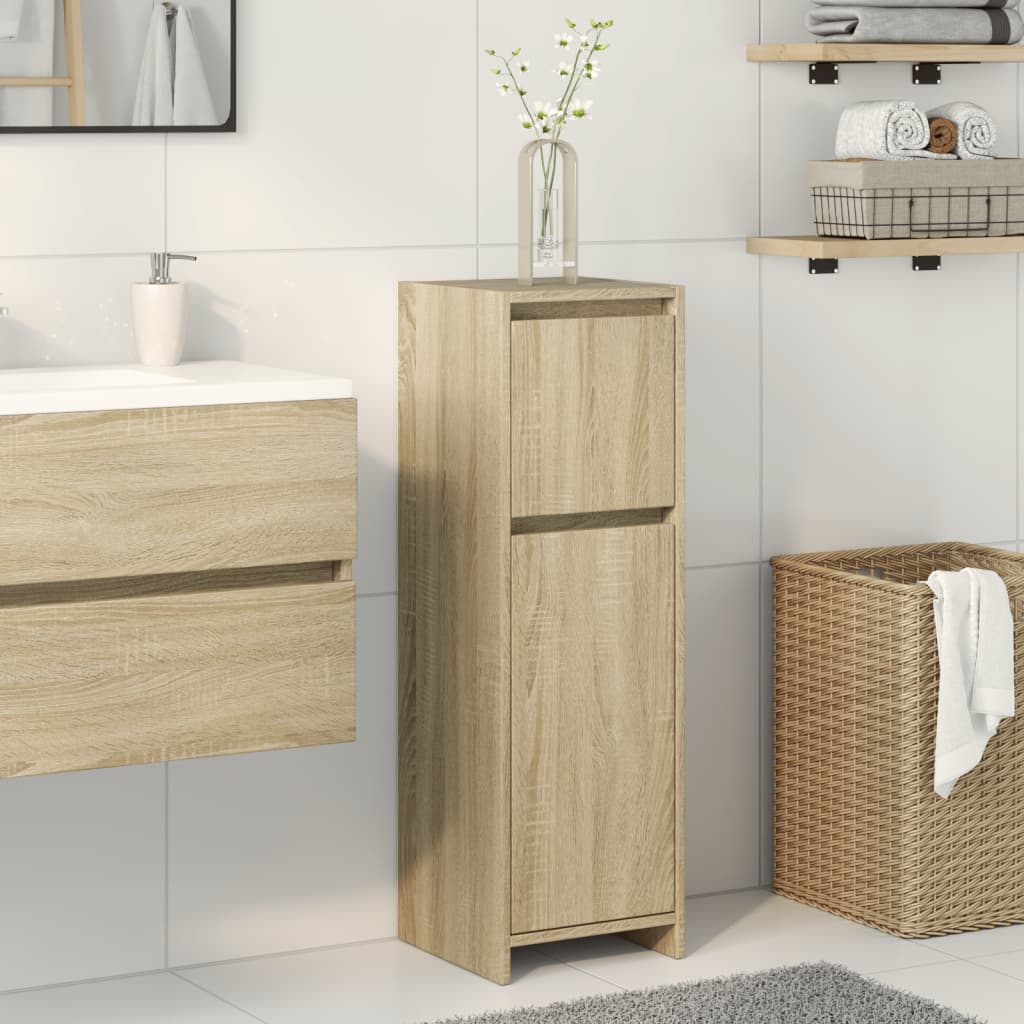 Sonoma Oak Bathroom Cabinet 30x30x95 cm - Engineered Wood
