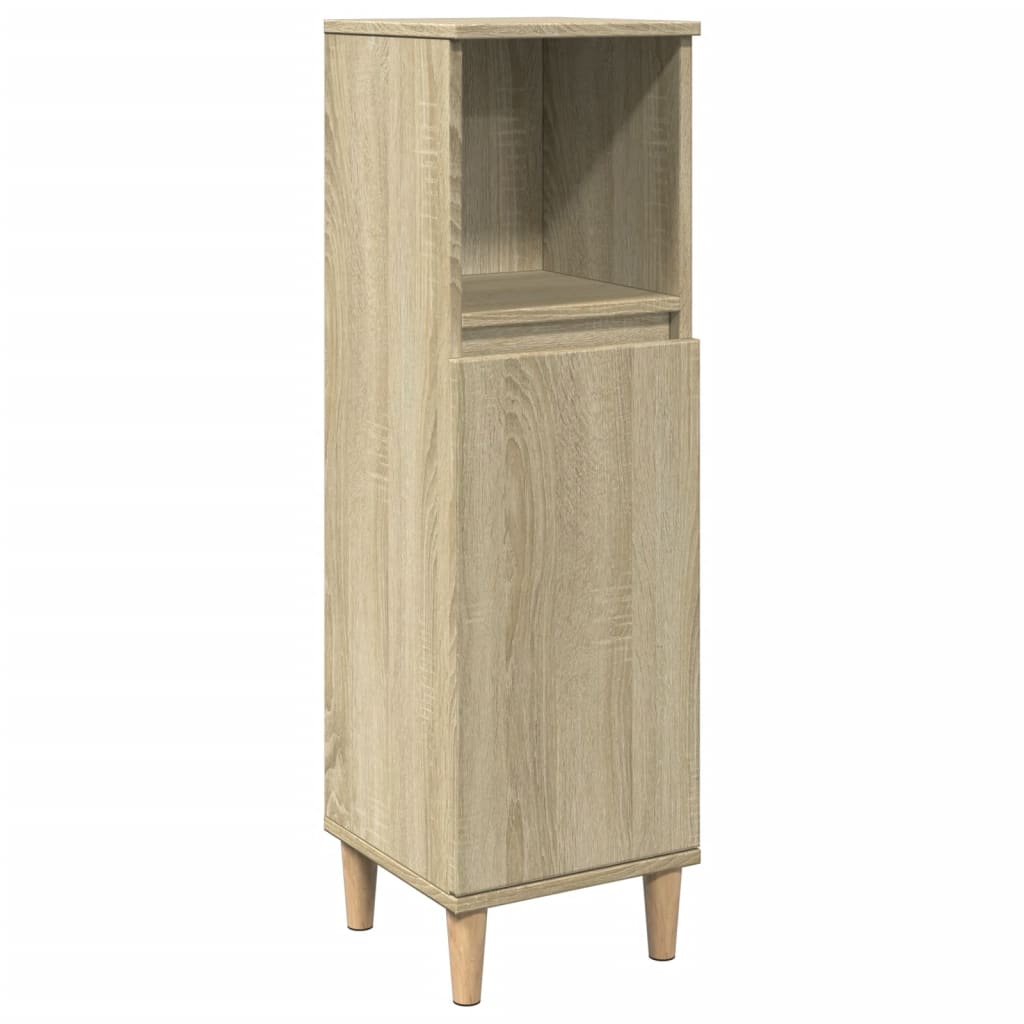 Sonoma Oak Bathroom Cabinet 30x30x100 cm - Engineered Wood