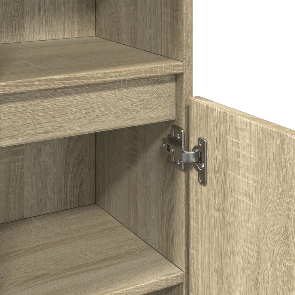 Sonoma Oak Bathroom Cabinet 30x30x100 cm - Engineered Wood