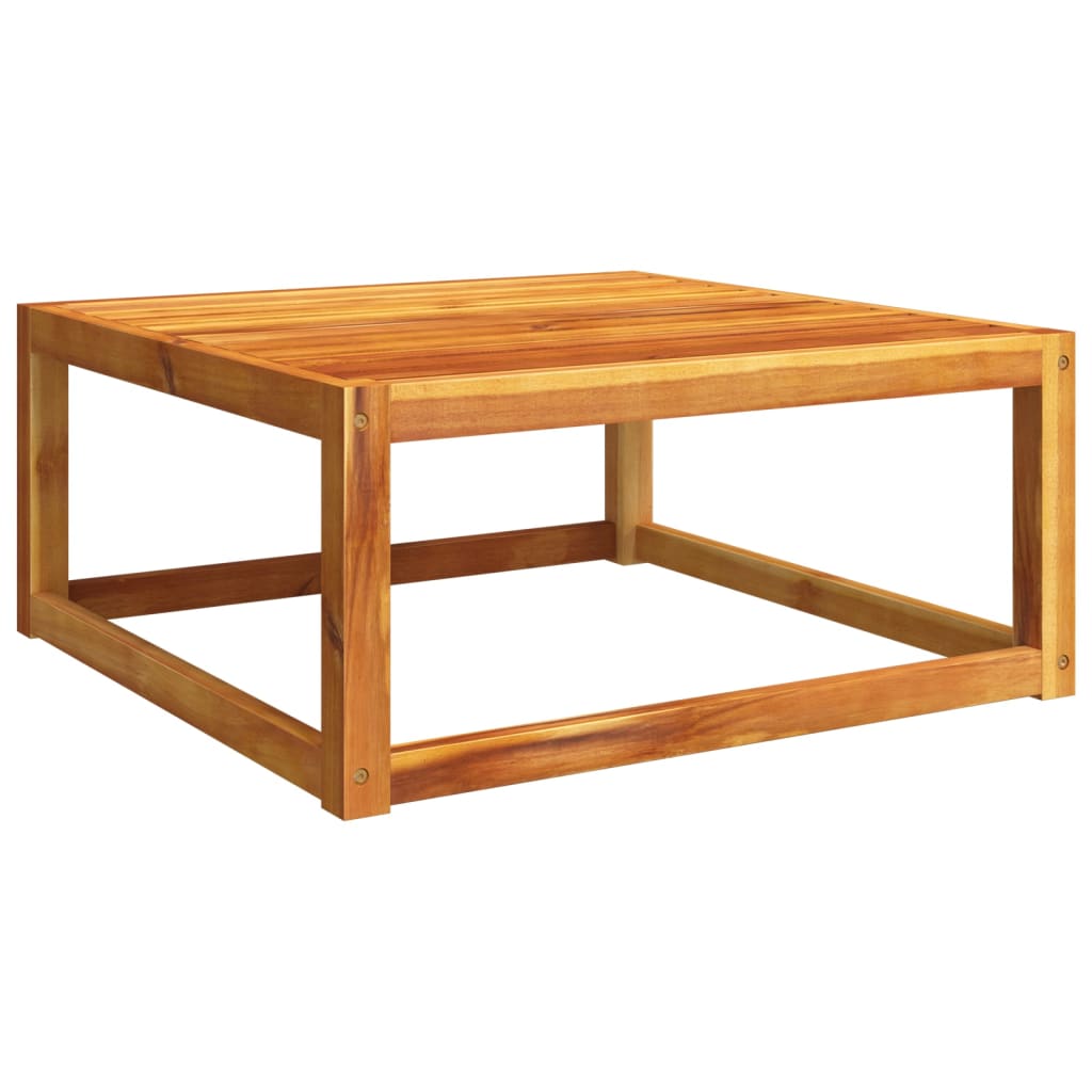 Solid Acacia Wood Garden Table, 65x65x29 cm - Elegant & Durable