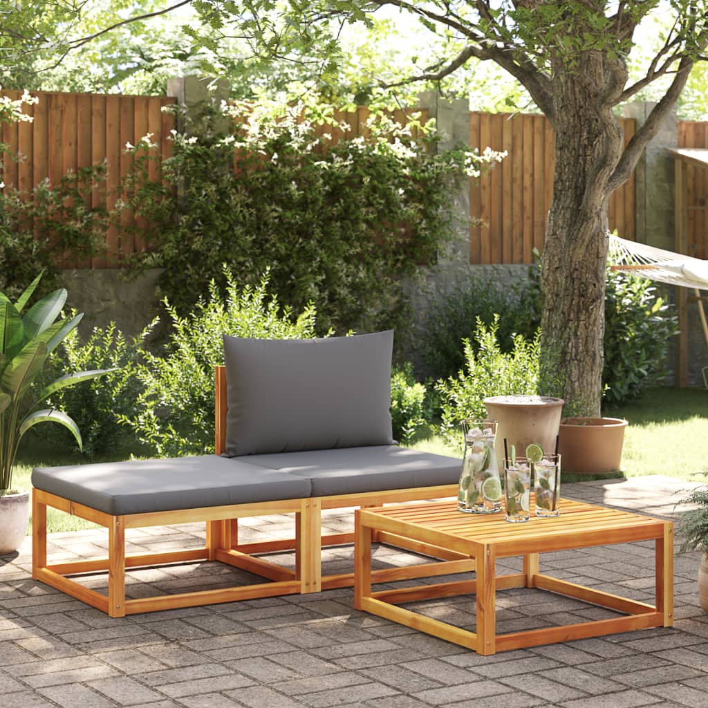 Solid Acacia Wood Garden Table, 65x65x29 cm - Elegant & Durable