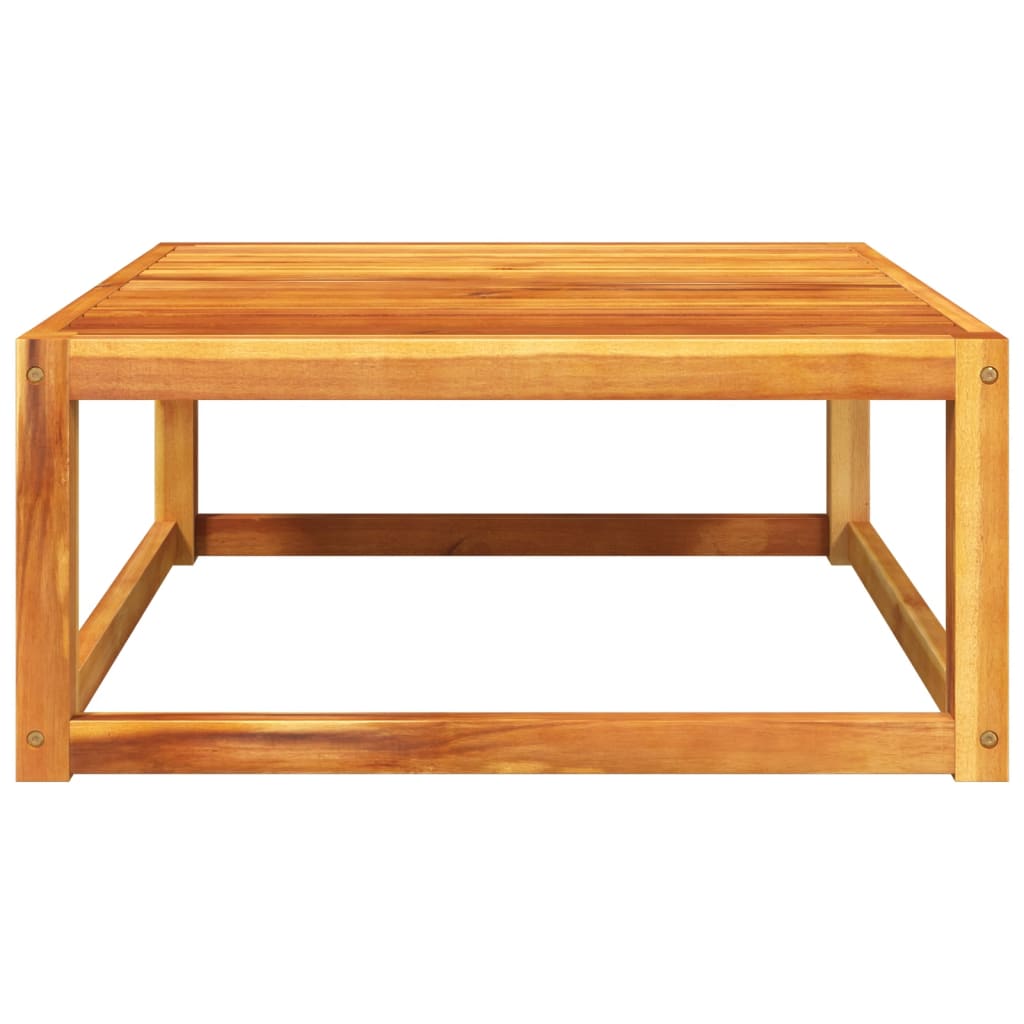 Solid Acacia Wood Garden Table, 65x65x29 cm - Elegant & Durable