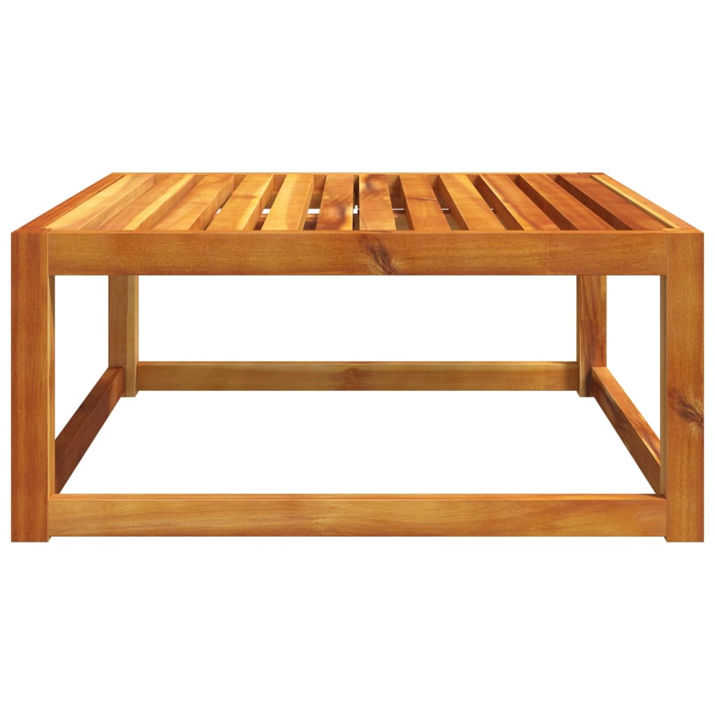 Solid Acacia Wood Garden Table, 65x65x29 cm - Elegant & Durable