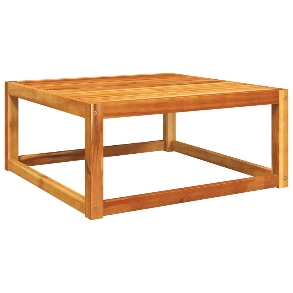 Solid Acacia Wood Garden Table, 65x65x29 cm - Elegant & Durable