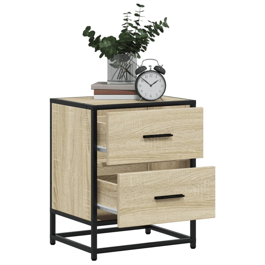 Sonoma Oak Bedside Cabinet - 40x31x50 cm Engineered Wood