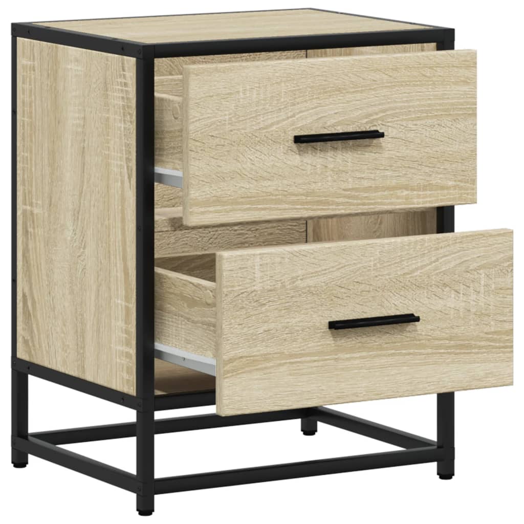 Sonoma Oak Bedside Cabinet - 40x31x50 cm Engineered Wood