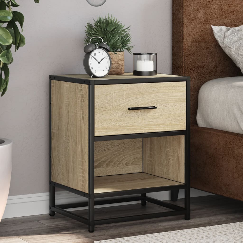 Sonoma Oak Bedside Cabinet - 40x31x50 cm, Engineered Wood