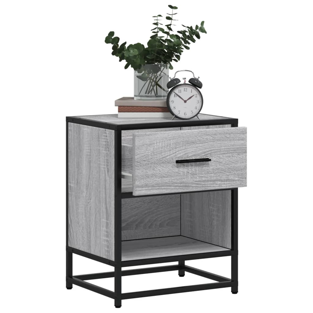 Grey Sonoma Bedside Cabinet 40x31x50 cm - Engineered Wood
