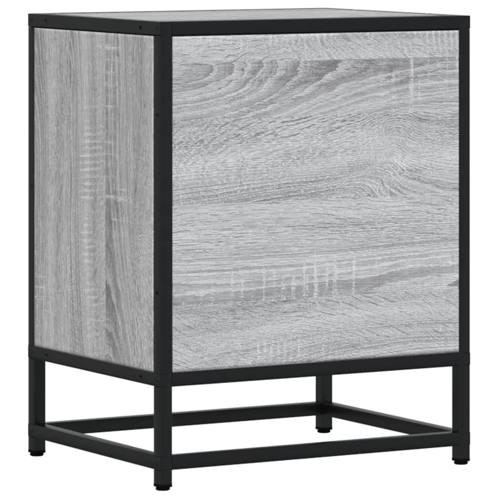Grey Sonoma Bedside Cabinet 40x31x50 cm - Engineered Wood