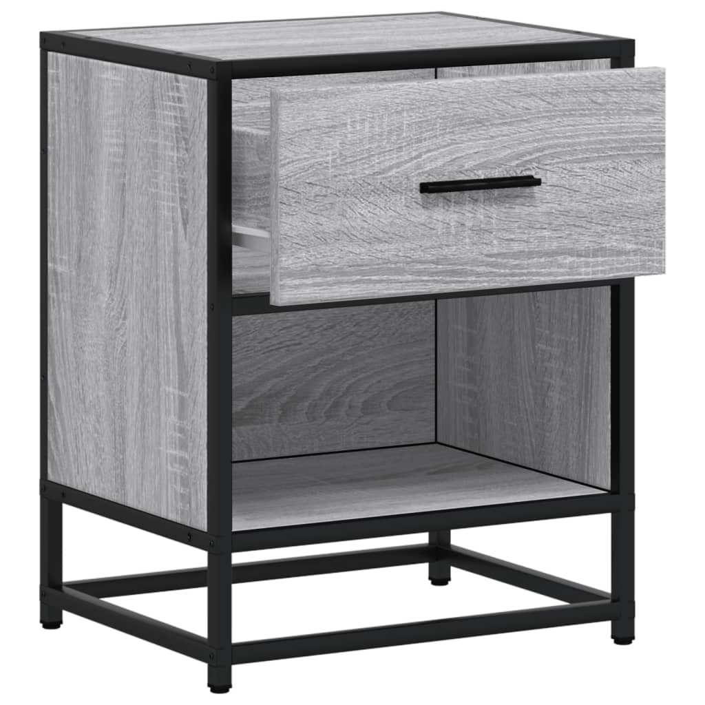 Grey Sonoma Bedside Cabinet 40x31x50 cm - Engineered Wood