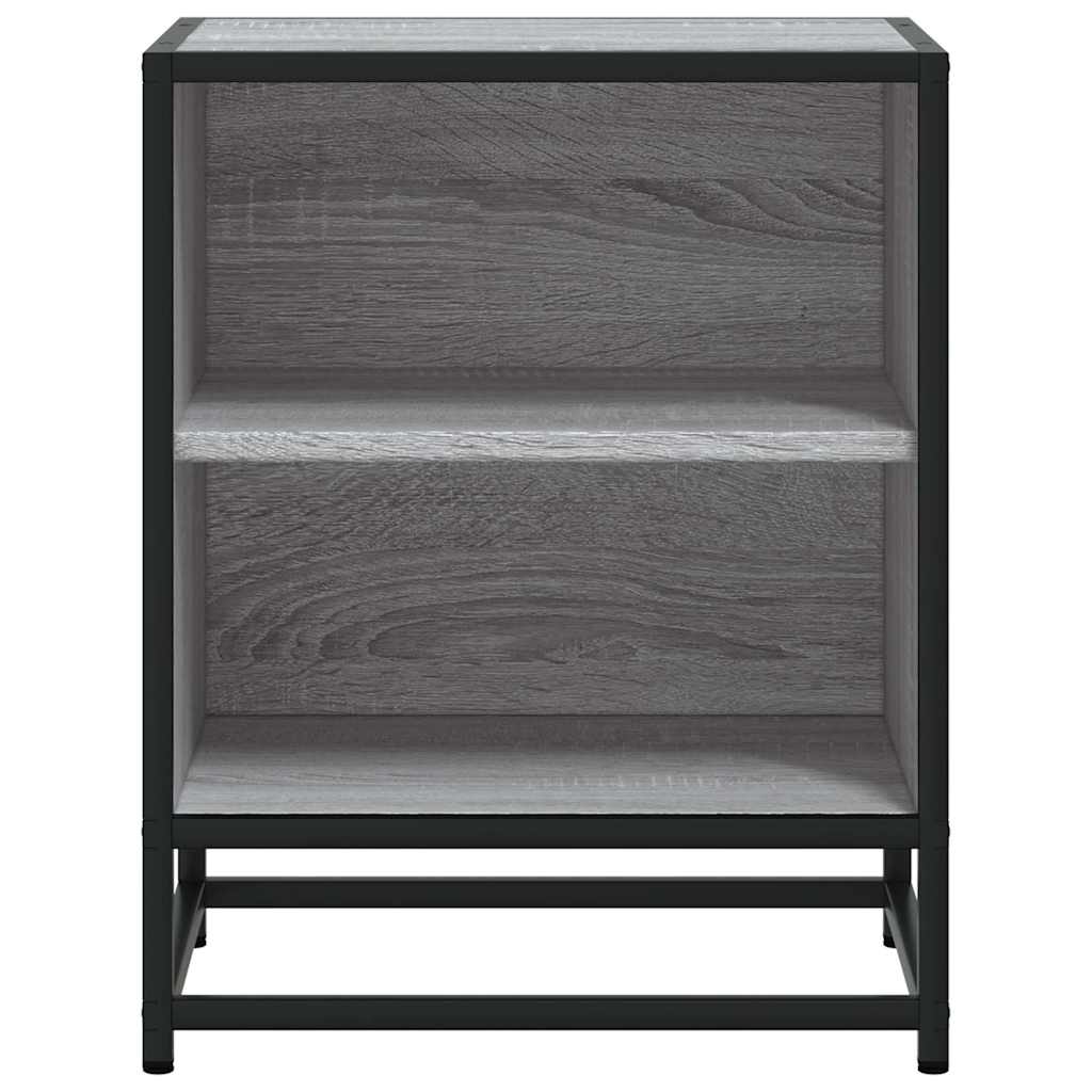 Grey Sonoma Bedside Cabinets 2 Pcs, 40x31x50cm, Wood & Metal