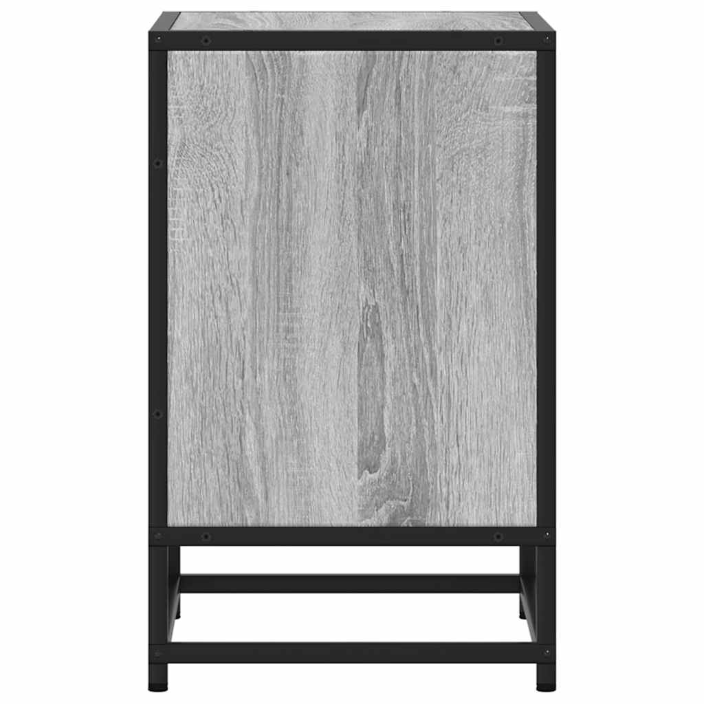 Grey Sonoma Bedside Cabinets 2 Pcs, 40x31x50cm, Wood & Metal