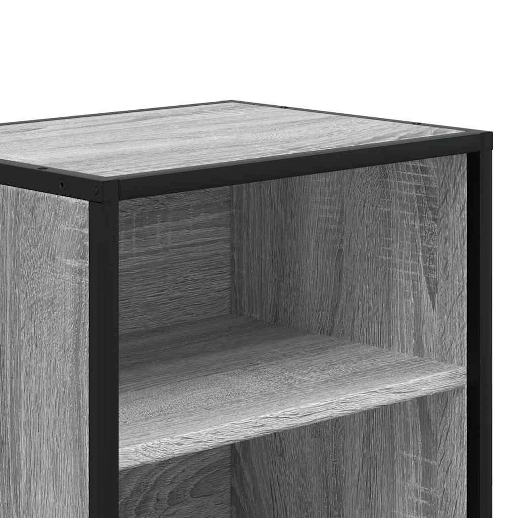 Grey Sonoma Bedside Cabinets 2 Pcs, 40x31x50cm, Wood & Metal
