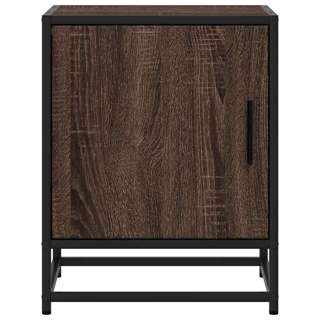 Brown Oak Bedside Cabinets Set - 2 pcs, 40x31x50 cm, Engineered Wood