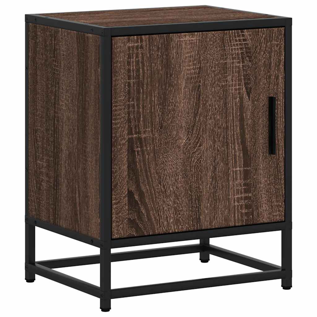 Brown Oak Bedside Cabinets Set - 2 pcs, 40x31x50 cm, Engineered Wood