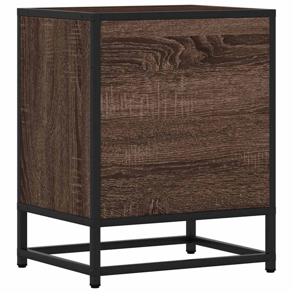 Brown Oak Bedside Cabinets Set - 2 pcs, 40x31x50 cm, Engineered Wood