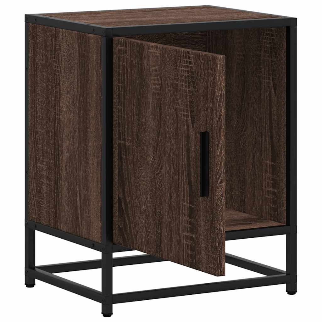 Brown Oak Bedside Cabinets Set - 2 pcs, 40x31x50 cm, Engineered Wood