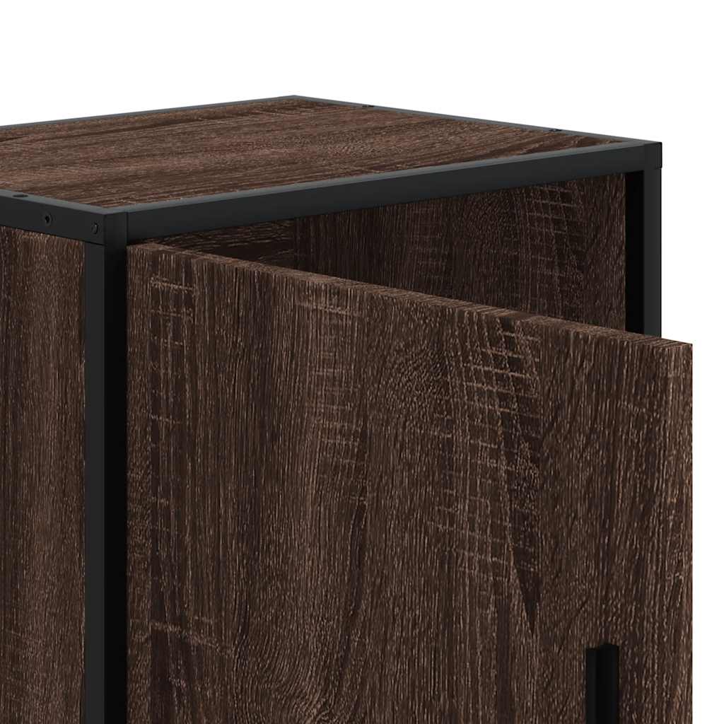 Brown Oak Bedside Cabinets Set - 2 pcs, 40x31x50 cm, Engineered Wood