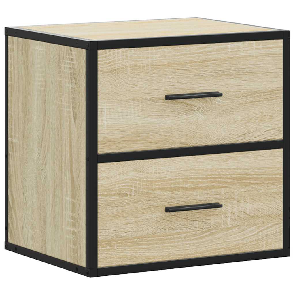 Sonoma Oak Wall-Mounted Bedside Cabinet 40x31x39.5 cm