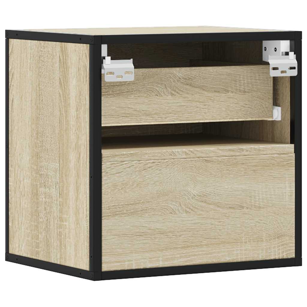 Sonoma Oak Wall-Mounted Bedside Cabinet 40x31x39.5 cm