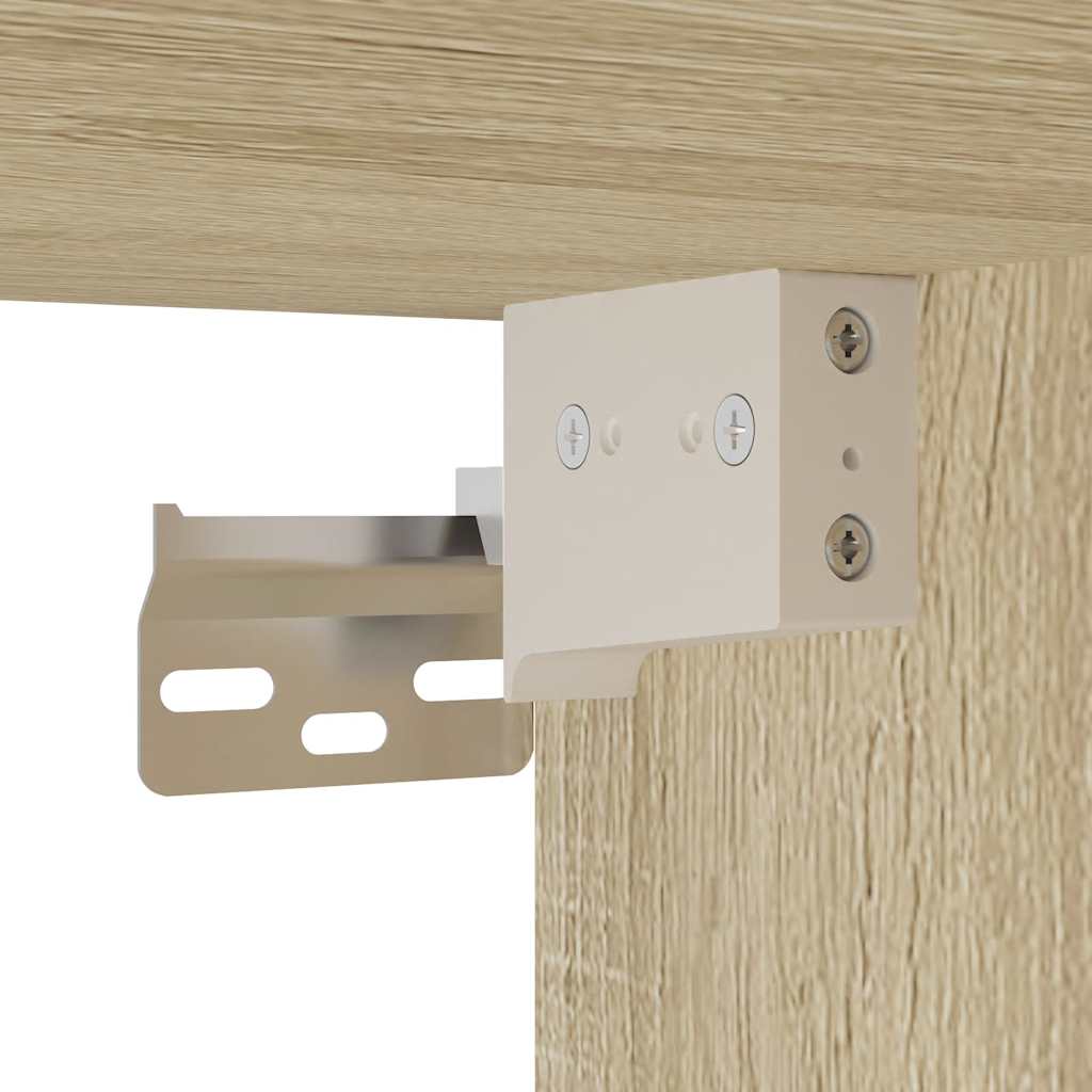 Sonoma Oak Wall-Mounted Bedside Cabinet 40x31x39.5 cm
